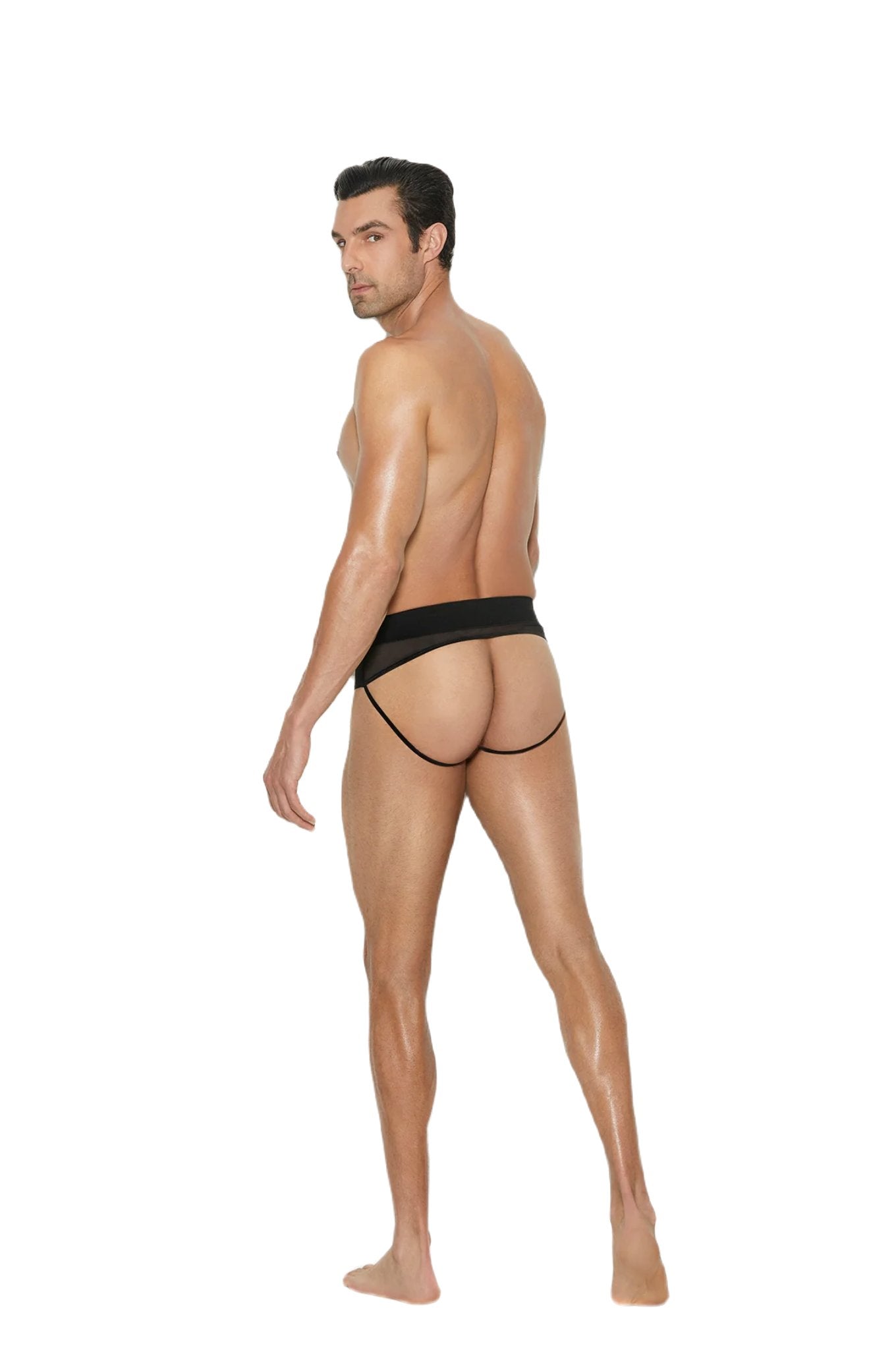 Elegant Moments Men's Mesh And Lycra Jock Strap